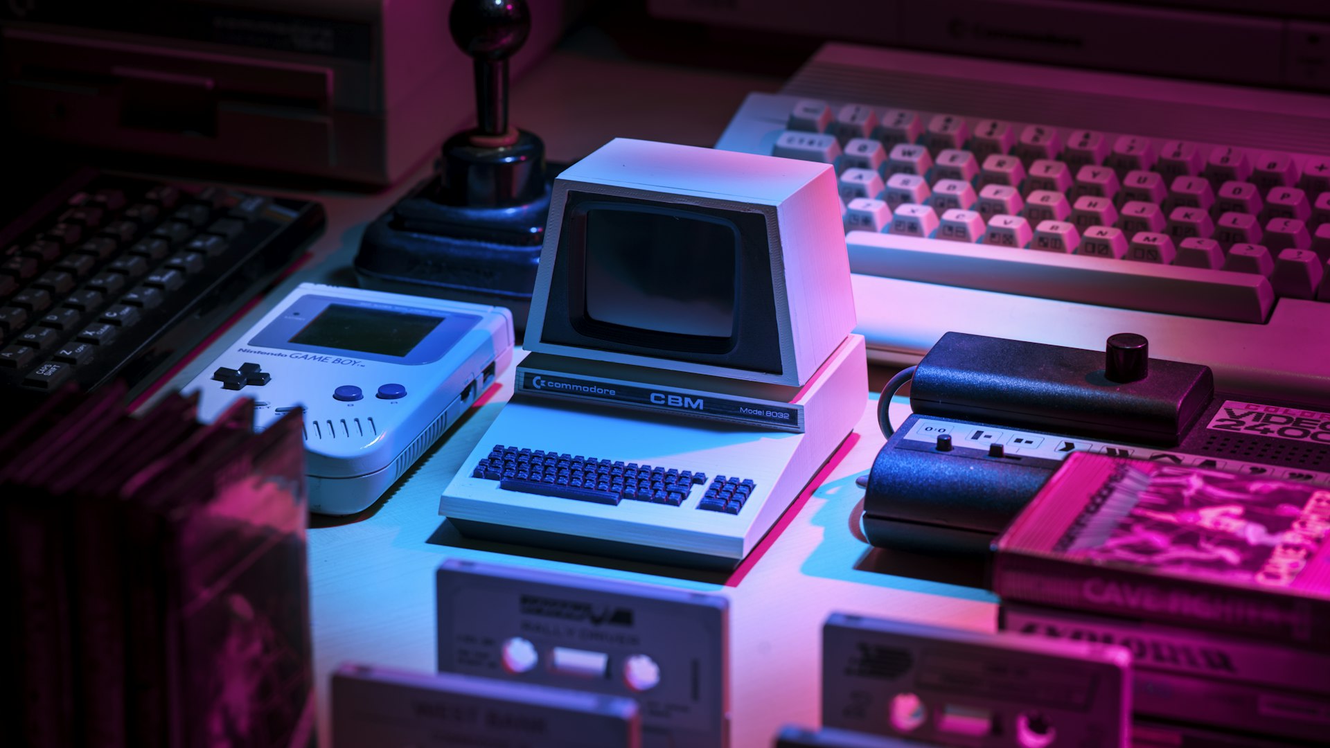 星空电子首页轮播图 - 未来科技感游戏主机与炫酷灯光效果